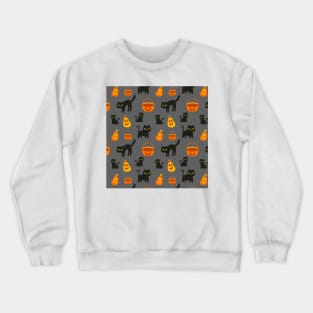 Cat Pumpkin Halloween Gift Crewneck Sweatshirt